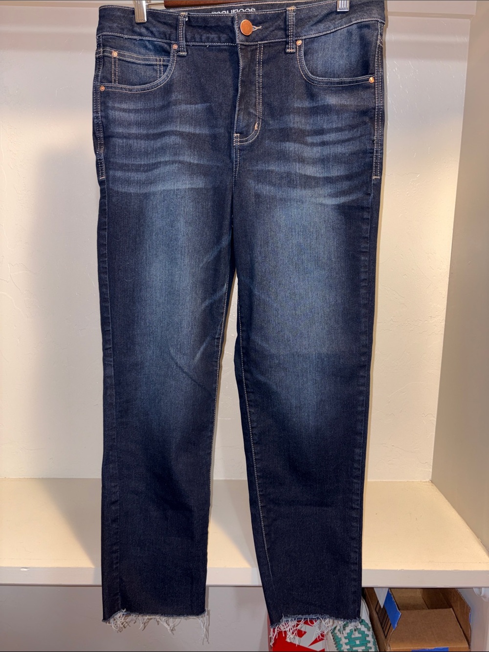 Maurices Dark Indigo Ankle Crop Jeans
